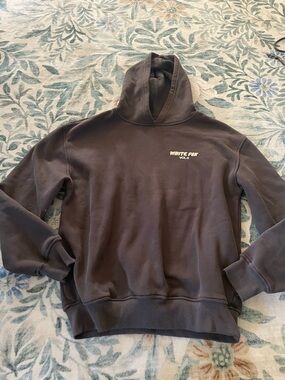 White Fox Brown Logo Hoodie